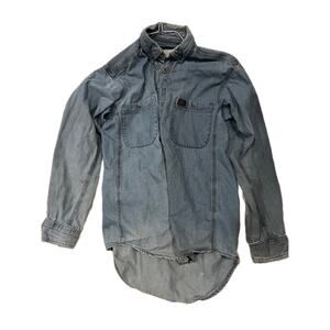 Wrangler Riggs Workwear Heavy Denim Long Sleeve Shirt Med